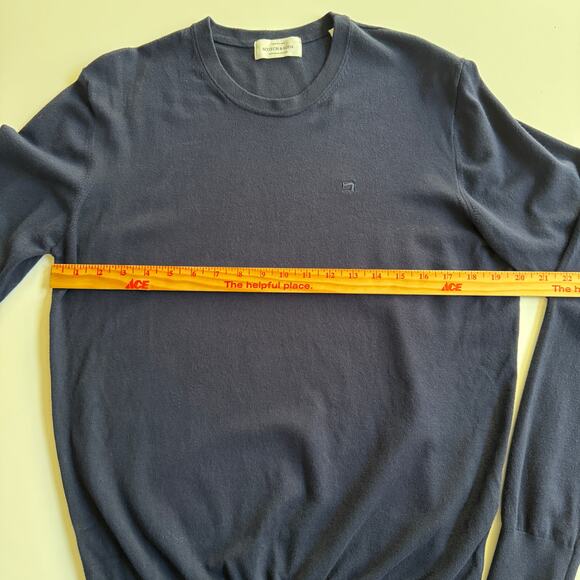 Scotch & Soda Amsterdam Core Crewneck Pullover Sweater Mens Size XL Night Blue - Picture 11 of 12